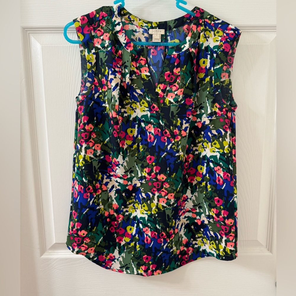 Jcrew Sleeveless floral blouse - 0